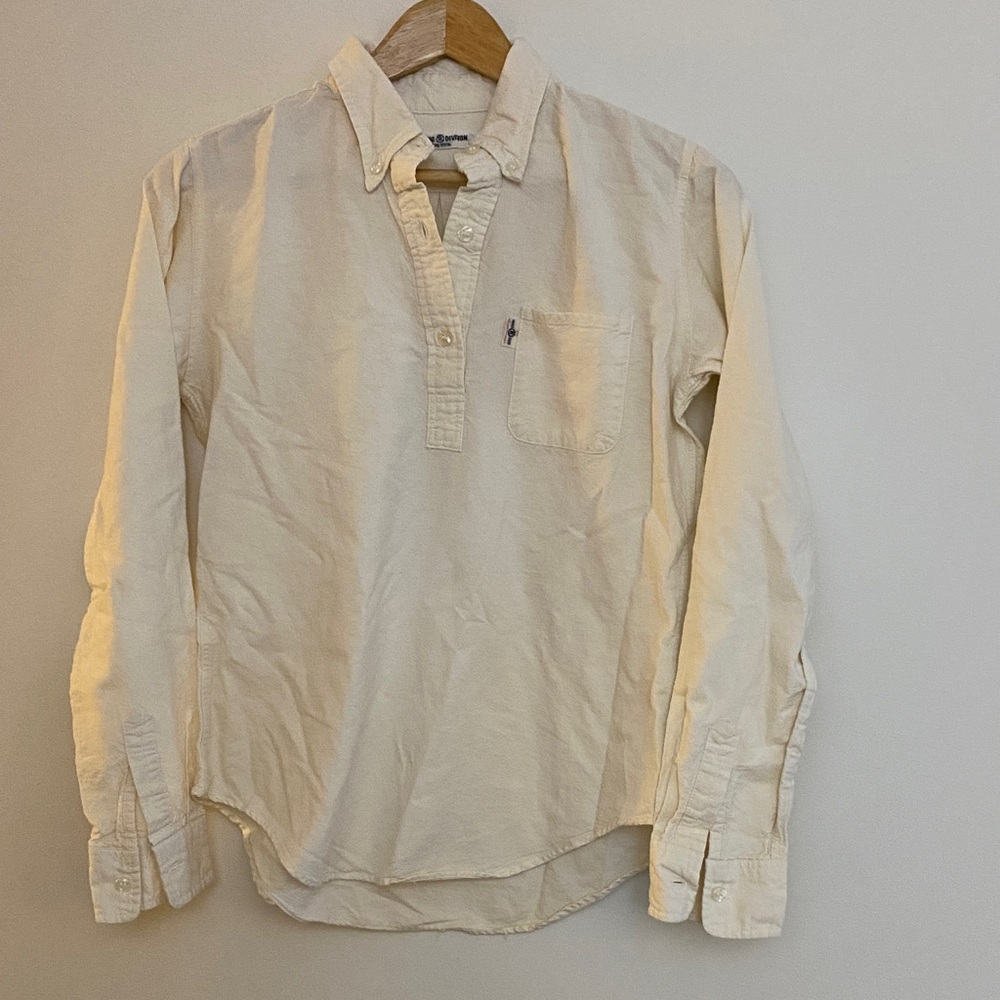 Cream Button-Down Shirt (pullover)